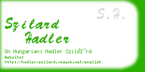 szilard hadler business card